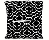 16x16 Black White Geometric Envelope Pillow Cover Handmade In Canada | SonalCreativeSoul.