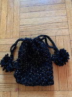 Crochet Handwoven Black Shimmer Smartphone cover with drawstring bag
