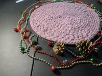 Crochet Mandala Light Pink Hand Made Home Decor Crochet Rug