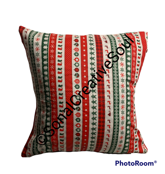18x18 Festive Christmas Red Envelope Pillow Cover | SonalCreativeSoul.