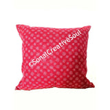 18x18 Red White Snowflakes Envelope Pillow Cover | SonalCreativeSoul.