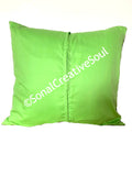 18x18 Green Red Flowers Envelope Pillow Cover | SonalCreativeSoul.