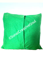 18x18 Green Christmas Envelope Pillow Cover | SonalCreativeSoul.