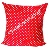 18x18 Holiday Red and White Floral Envelope Pillow Cover | SonalCreativeSoul.