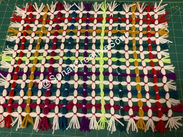 Traditional Colourful Bright Flowers Hand Made Rug