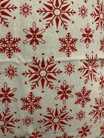 18x18 Red White Christmas Winter Snowflakes Zipper Pillow Cover | SonalCreativeSoul.
