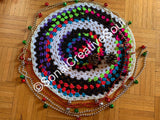 Crochet Mandala Colourful Hand Made Home Decor Crochet Rug