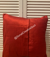 18x18 Red Festival Lines Pillow