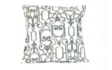 18x18 Grey White Envelope Geometric Pillow Cover | SonalCreativeSoul.