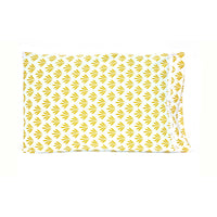 Yellow White Floral Leaves 20x30 Pillowcase Set of Two PillowCases | SonalCreativeSoul.