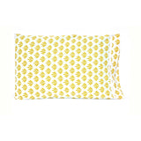 Yellow White Floral Leaves 20x30 Pillowcase Set of Two PillowCases | SonalCreativeSoul.