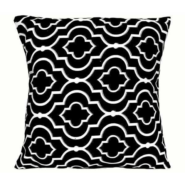 16x16 Black White Geometric Envelope Pillow Cover Handmade In Canada | SonalCreativeSoul.