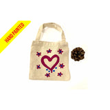 Pink Heart Hand Painted Canvas Tote Bag | SonalCreativeSoul.
