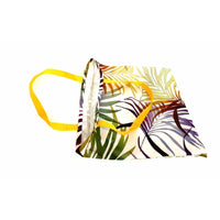 Yellow White Shopping Tote Bag Handmade In Canada | SonalCreativeSoul.