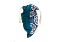 Blue White Festive Shopping Bag Handmade In Canada | SonalCreativeSoul.