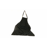Black White Full Kitchen Cooking Apron with Pocket | SonalCreativeSoul.
