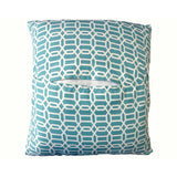 16x16 Blue White Geometric Envelope Pillow Cover | SonalCreativeSoul.