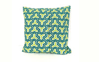18x18 Blue Green Geometric Envelope Pillow Cover | SonalCreativeSoul.