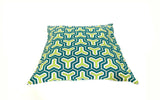 18x18 Blue Green Geometric Envelope Pillow Cover | SonalCreativeSoul.