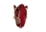 Red White Festive Shopping Bag Handmade In Canada | SonalCreativeSoul.