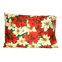 Red Green Christmas Holiday Flowers 20x30 Pillowcase Set of Two Pillowcases | SonalCreativeSoul.