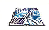 18x18 Blue Beach Tropical Leaves Zipper Pillow Cover | SonalCreativeSoul.