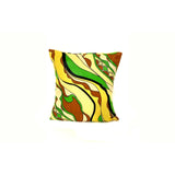 10x10 Yellow Green Envelope Pillow Cover Handmade In Canada | SonalCreativeSoul.