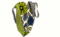 Green Blue Shopping Tote Bag Handmade In Canada | SonalCreativeSoul.