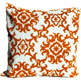 18x18 Orange White Floral Envelope Pillow Cover | SonalCreativeSoul.