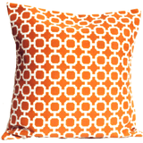 Orange White Geometric Envelope Pillow Cover | SonalCreativeSoul.
