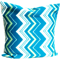 Turquoise Green Zig Zag Pattern Envelope Pillow Cover | SonalCreativeSoul.