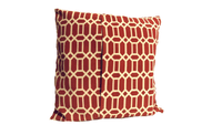 Red Beige Outdoor Geometric Envelope Pillow Cover | SonalCreativeSoul.