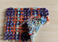 Traditional Orange and Purple Hand Made Rug