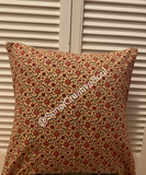 18x18 Flowers Red Print Pillow
