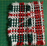 Traditional Red Green Pattern Hand Woven Rug